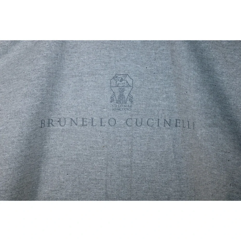 Brunello Cucinelli Gray 21.5x35 Zip Closure Travel Luxury Garment Bag